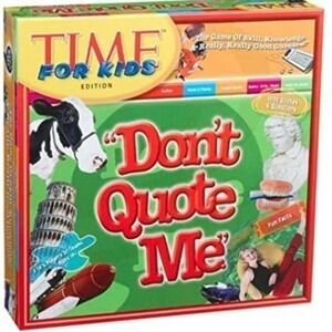 Don't Quote Me Board Game Time for‎ Kids NEW